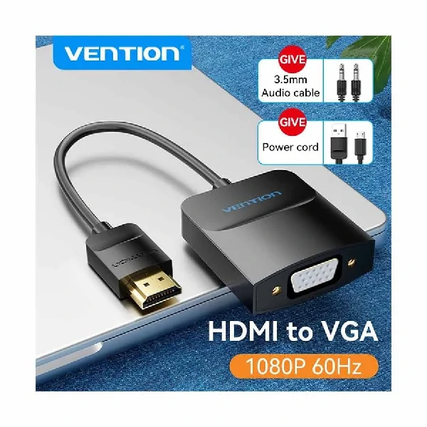 Vention 42154 HDMI Male to VGA Female 0.15 Meter Black কনভার্টার