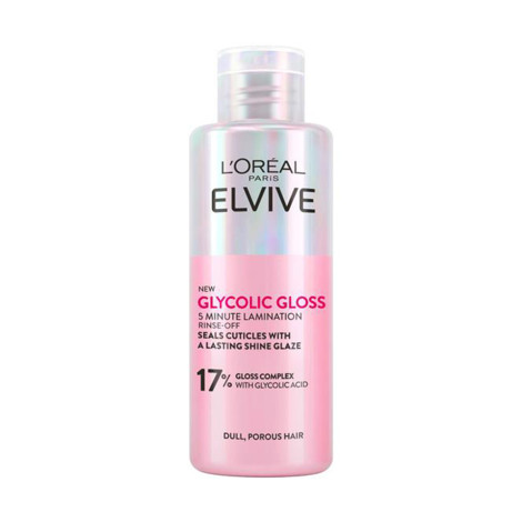 L'Oreal Elvive Glycolic Gloss 5 Minute Lamination রিন্স-অফ হেয়ার ট্রিটমেন্ট 200ml