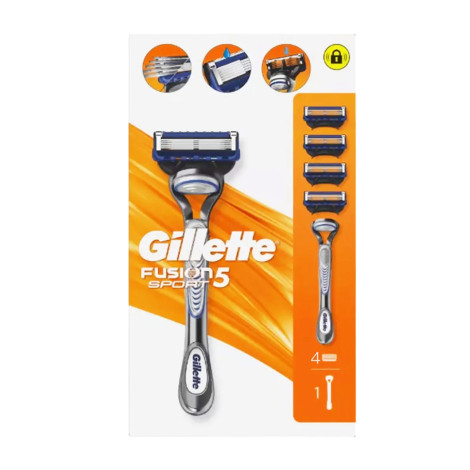 Gillette Fusion 5 Sport Starter Pack 1 Razor + 4 Refills (Poland)