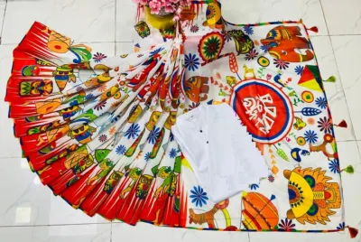 Chanduri Silk Saree Without Blouse Piece, 6 Colours