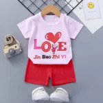 Baby Pure Cotton T-Shirt and Pant Combo Set, 6M to 18-24M
