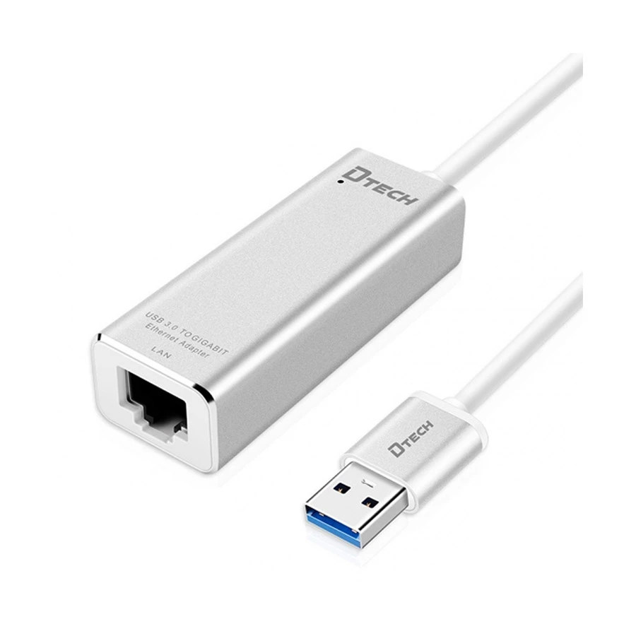 Dtech DT-6550 USB Male to LAN Female Gigabit Converter White
