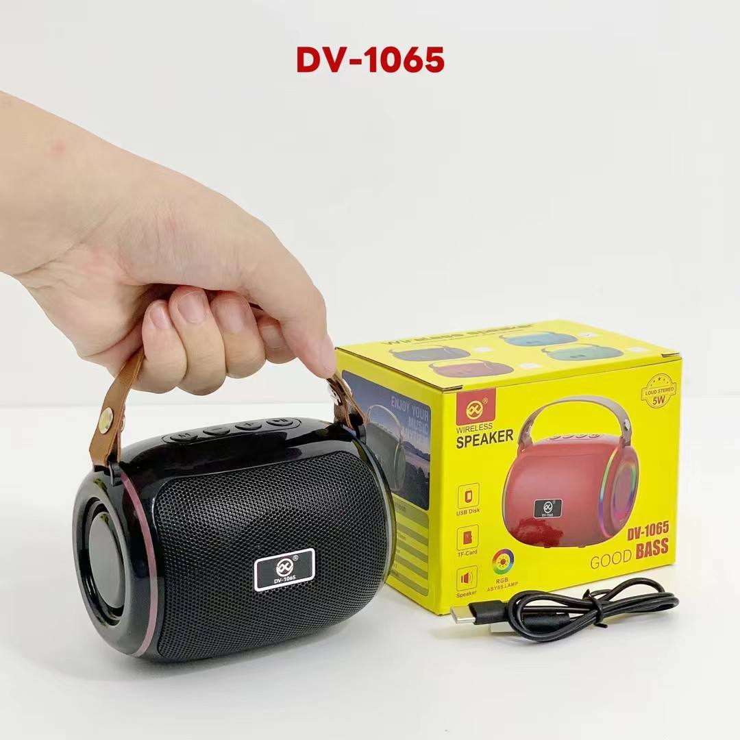 DV-1065 পোর্টেবল মিনি ড্রাম কিট ওয়্যারলেস ব্লুটুথ স্পিকার, RGB লাইটসহ