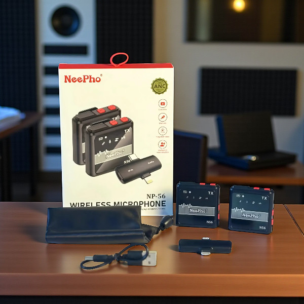 NeePho NP-56 Type-C ও Lightning 2 in 1 ওয়্যারলেস মাইক্রোফোন
