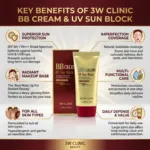 3W Clinic BB ক্রিম UV সান ব্লক SPF 50+ PA+++ 50ml