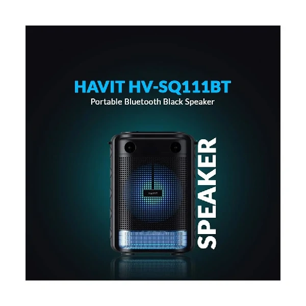 Havit HV-SQ111BT পোর্টেবল ব্লুটুথ ব্ল্যাক স্পিকার