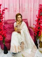 Women's Dhupian Silk Saree with 1 Yard Blouse Piece
