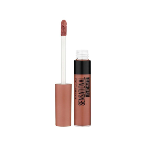 Maybelline New York Sensational Liquid Matte Lipstick - NU01 Bare It All (China)