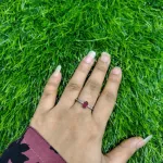 স্যাফায়ার ক্রিস্টাল রিং – সিলভার ফিনিশ