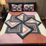 Panel Cotton Bedsheet 8 x 7 Feet with Stitched Pillow Covers