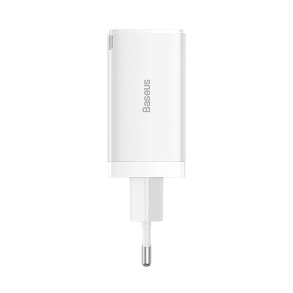 Baseus CCGP120202 GaN5 Pro USB ও ডুয়াল USB-C 65W EU সাদা চার্জার