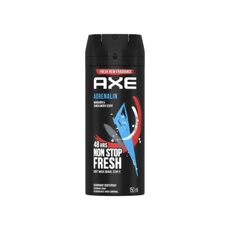 Axe Adrenalin 48H Non Stop Fresh Deodorant Body Spray 150ml (South Africa)