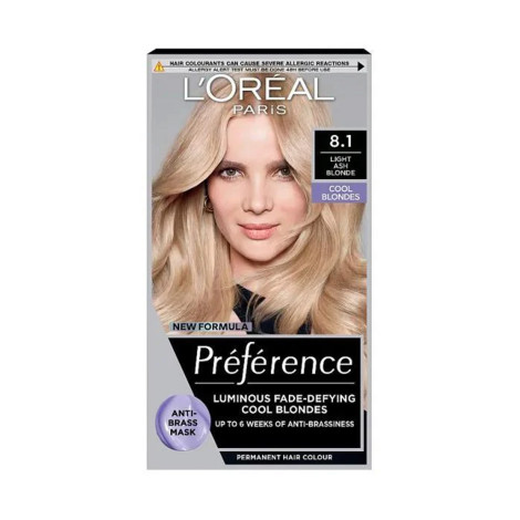 L'Oreal Preference হেয়ার কালার, শেড 8.1 Light Ash Blonde