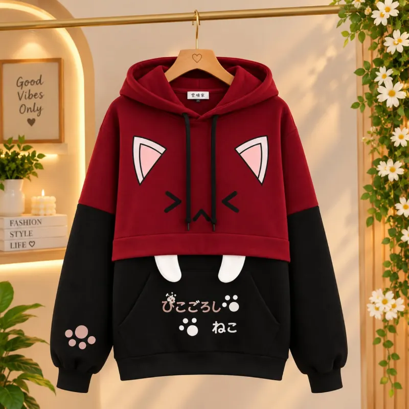 Women's Brushed Fleece Cotton Hoodie, 300 GSM, Sizes M to XL