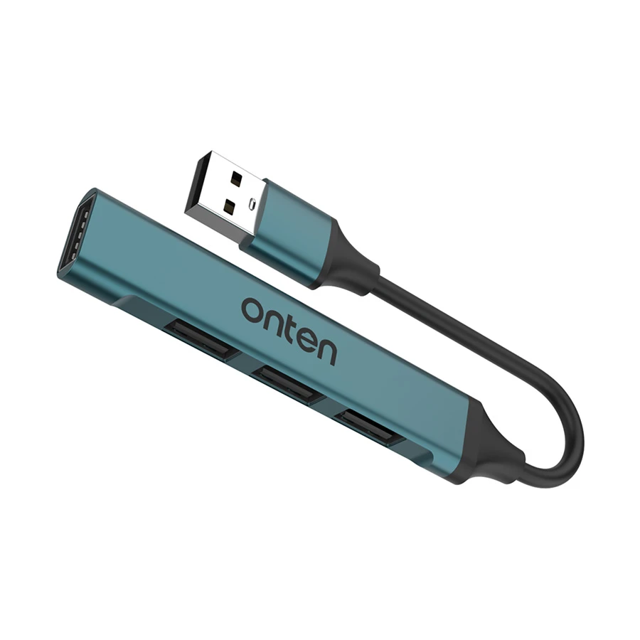 Onten OTN-5701D USB to 4-Port USB Hub Crystal Teal