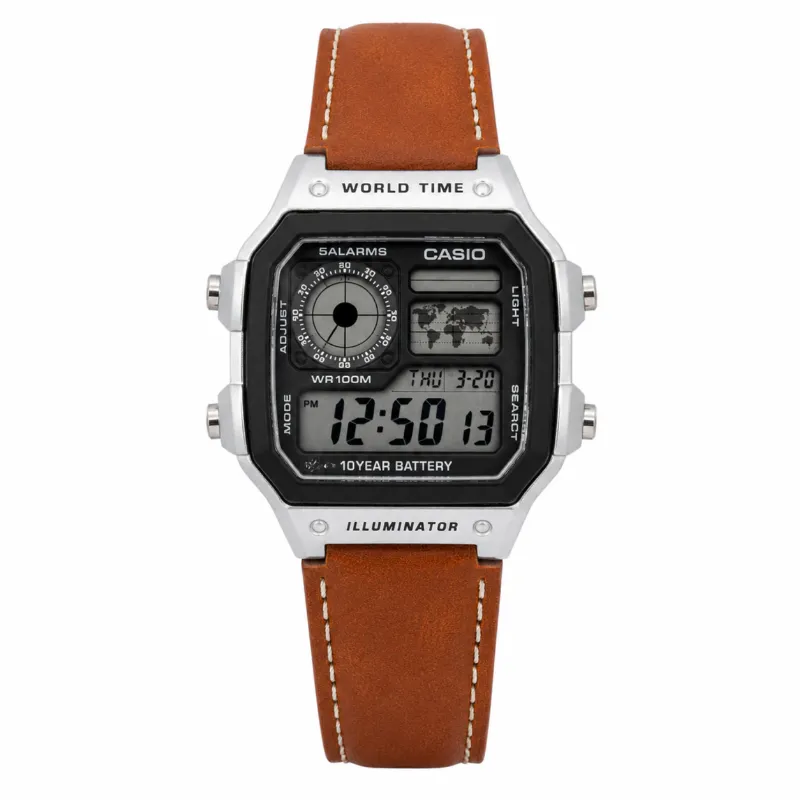 CASIO Illuminator লেদার স্ট্র্যাপ রিস্ট ওয়াচ