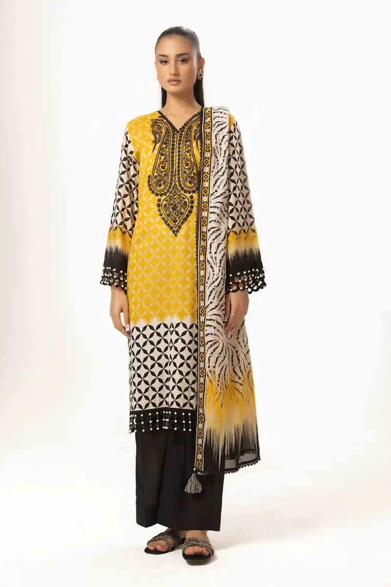 Digital Print Lace Three Piece, Sizes L to XXL, 3 Colours