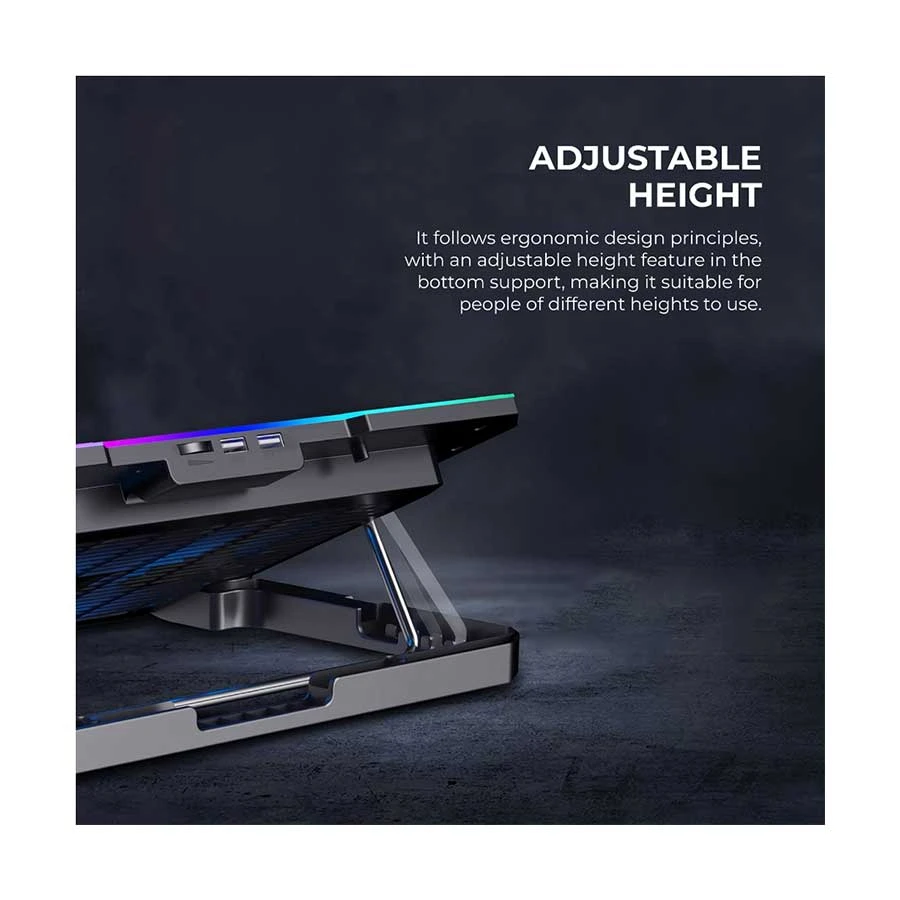 Havit Gamenote F2069 RGB Black Laptop Cooler with Mobile Holder