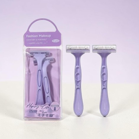 Lmltop Fashion Makeup Comfort & Portable Razor 2pcs - Lavender (China)