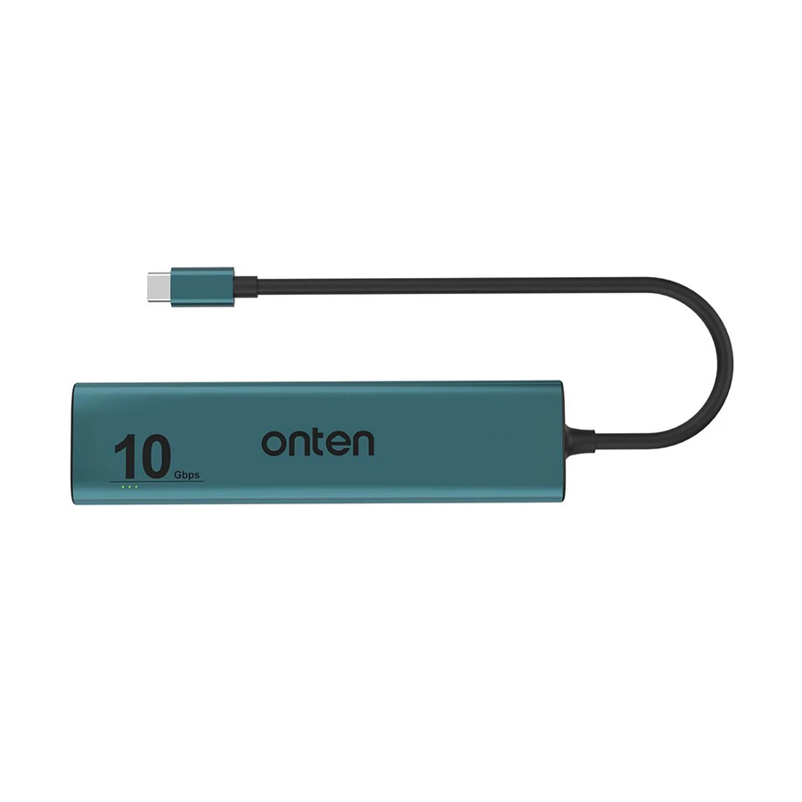 Onten OTN-UC615 USB-C to 6-Port USB Hub Crystal Teal