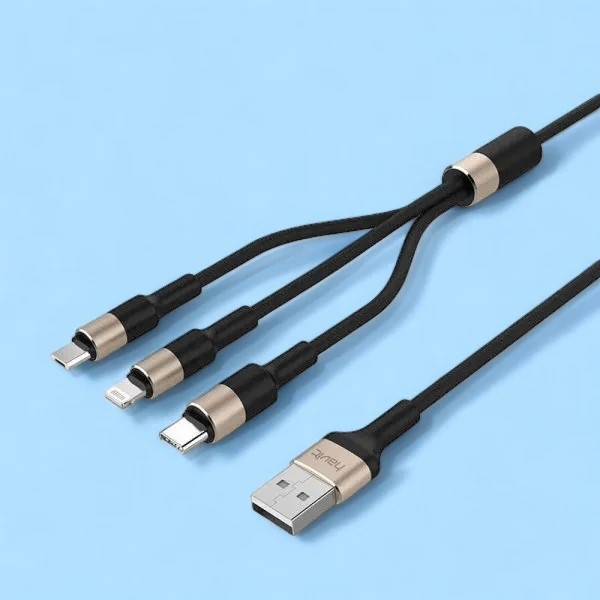 HAVIT H691 3 In 1 Micro USB, Lightning, Type C Data And Charging Cable