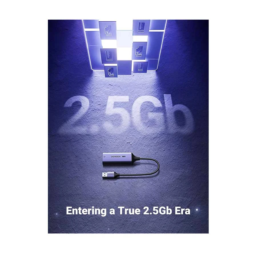 UGREEN CM648 (25051) USB Male to LAN Female 2.5Gbps Gray Converter