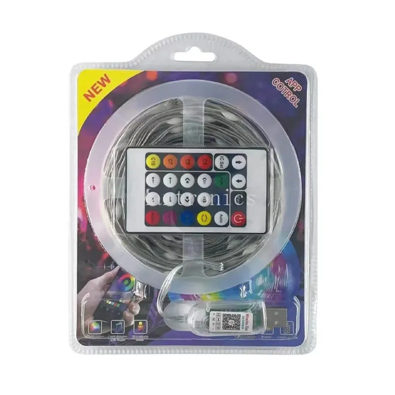 10M RGB মিউজিক LED স্ট্রিং/ফেয়ারি লাইট, USB, রিমোট ও অ্যাপ কন্ট্রোল