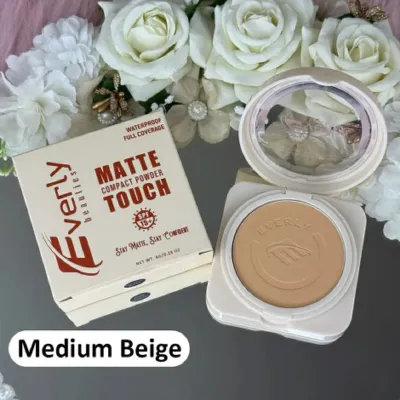 Everly Beauties Matte Touch কমপ্যাক্ট পাউডার - Medium Beige