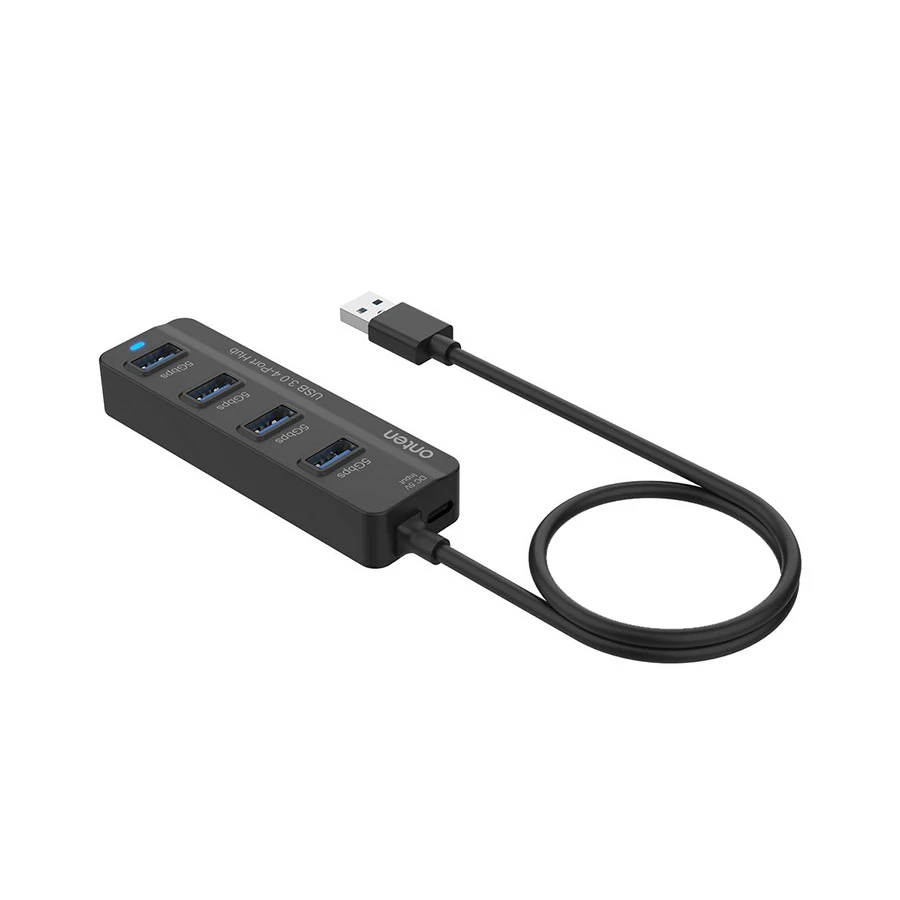 Onten OTN-5305 USB to 4-Port USB 3.0 Hub 5Gbps 1 Meter Black