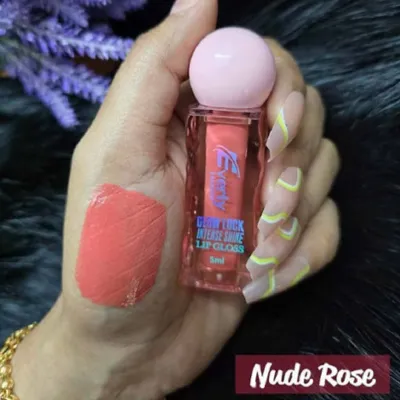 Everly Beauties Glow Lock ইনটেন্স শাইন লিপ গ্লস - Nude Rose
