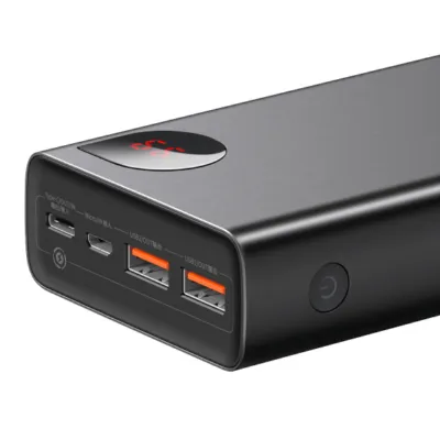 Baseus Adaman 20000mAh 22.5W মেটাল পাওয়ার ব্যাংক, ডিজিটাল ডিসপ্লে – কালো
