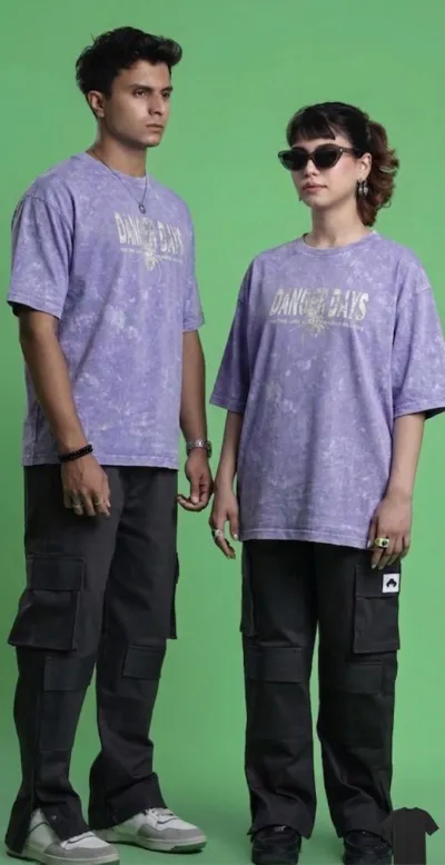 Men's Acid Wash Oversized Drop Shoulder Tee, 240+ GSM, 6 Colours