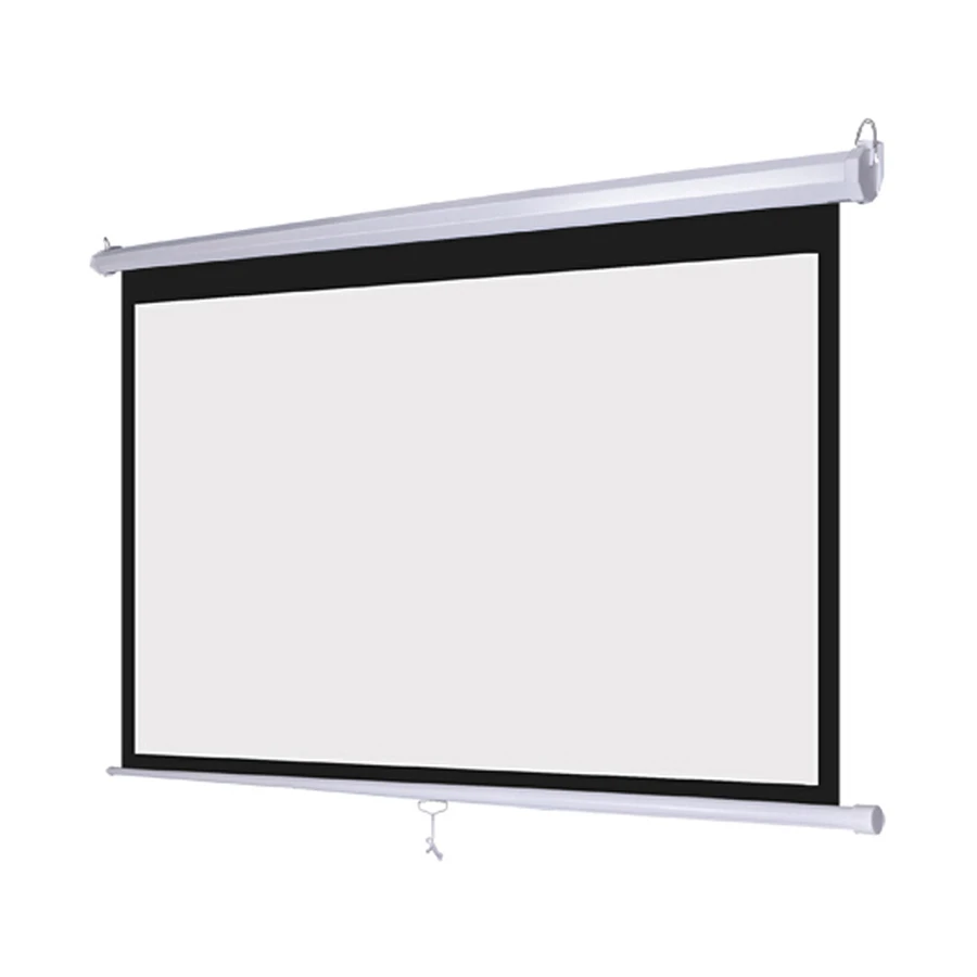 PC Power 70 Inch x 70 Inch Manual Wall Projector Screen