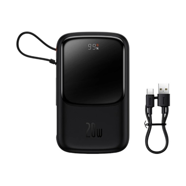 Baseus Qpow Pro PPQD060001 10000mAh 20W Lightning ও Type-C পাওয়ার ব্যাংক (কালো)