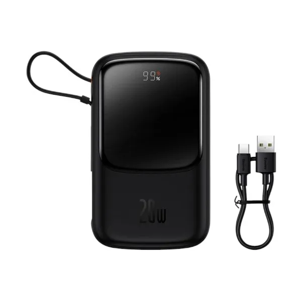 Baseus Qpow Pro PPQD060001 10000mAh 20W Lightning ও Type-C পাওয়ার ব্যাংক (কালো)