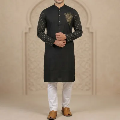 Mohasagor কটন পাঞ্জাবি, হ্যান্ডকাফ কাফ ও শো বাটন