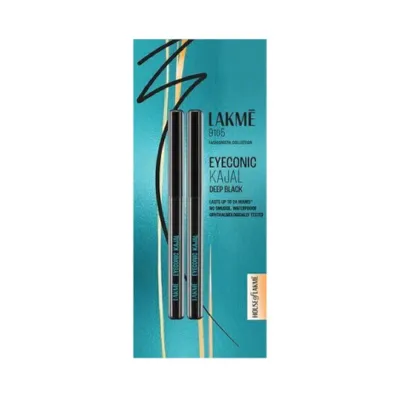 Lakme 9to5 Eyeconic কাজল টুইন প্যাক - Deep Black