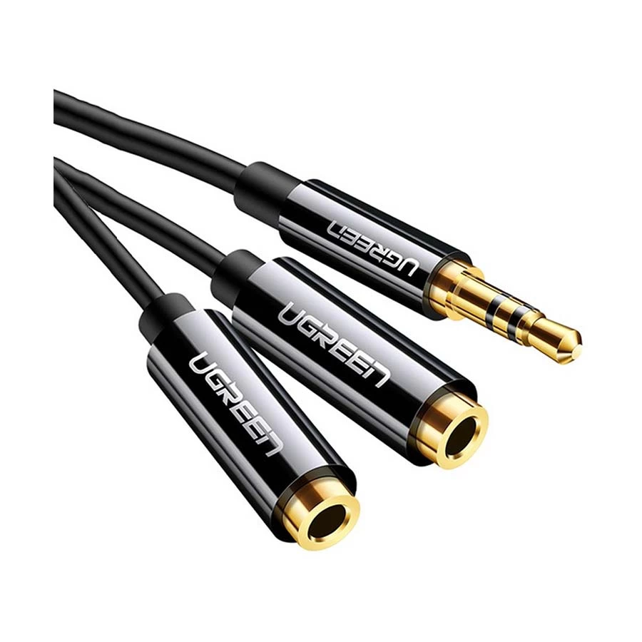 UGREEN 20816 3.5mm Male to Dual Female Audio Splitter Black
