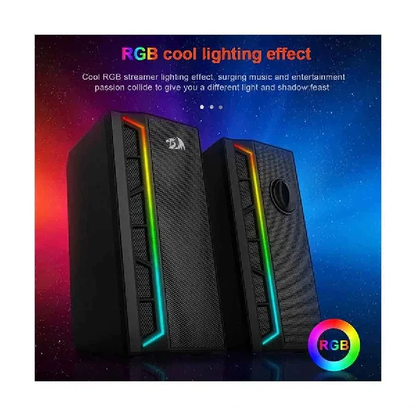 Redragon GS580 Calliope RGB 2:0 ওয়্যার্ড ব্ল্যাক গেমিং স্পিকার