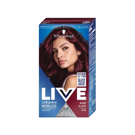 Schwarzkopf লাইভ আরবান মেটালিকস হেয়ার কালার - U68 রুবি গ্লেজ (Germany)