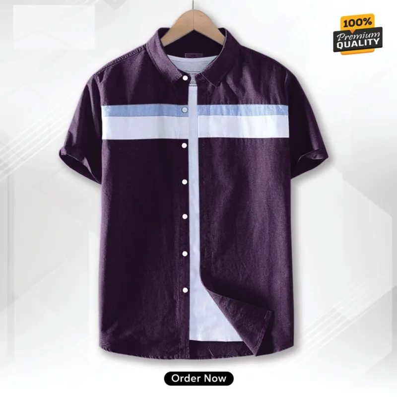 Men's Half Sleeve Oxford Cotton Shirt, Sizes M to XXL
