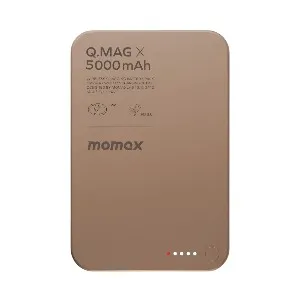 Momax Q.Mag X ম্যাগনেটিক ওয়্যারলেস পাওয়ার ব্যাংক 5000mAh – গোল্ডেন