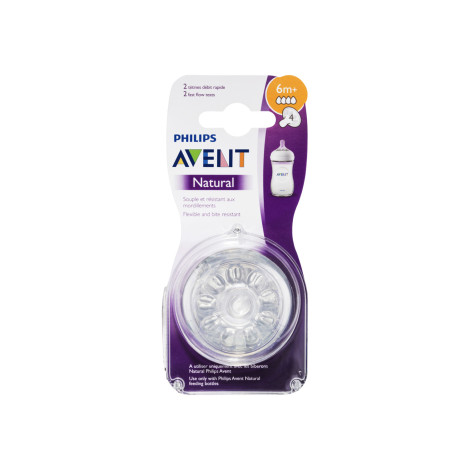 ফিলিপস অ্যাভেন্ট ন্যাচারাল ফ্লো টিটস ৬ মাস+ (Philips Avent Natural Flow Teats 6m+) (Indonesia)