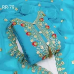 এমব্রয়ডারি জর্জেট এলিগেন্স থ্রি পিস সেট