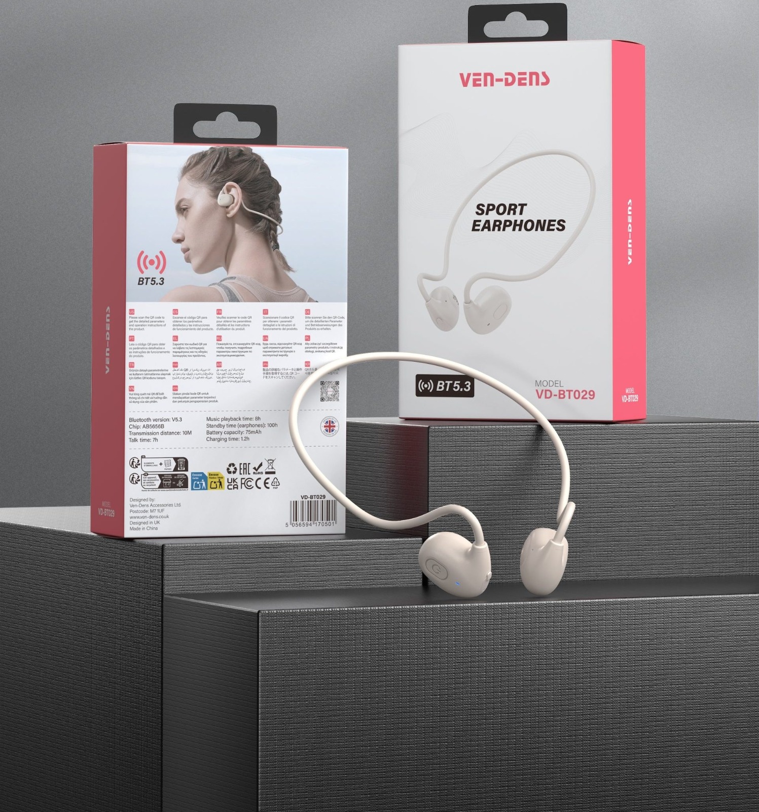 VEN-DENS VD-BT029 ওপেন-ইয়ার স্পোর্ট ইয়ারফোন