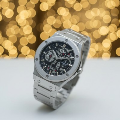 Hublot মেকানিক্যাল ওয়াটার রেজিস্ট্যান্ট স্টেইনলেস স্টিল ঘড়ি