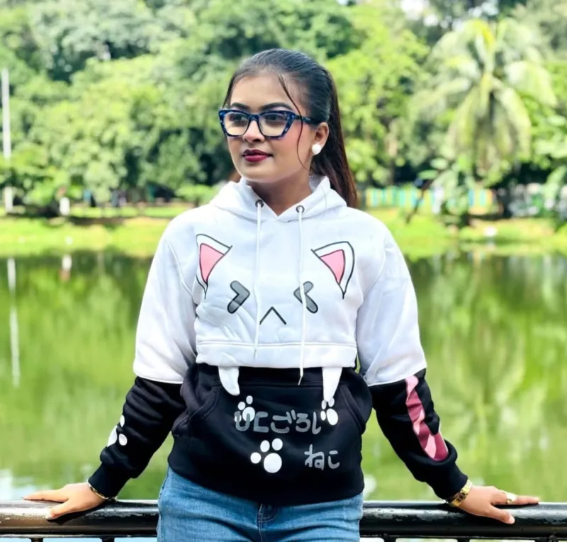 Women's Cotton Fleece Winter Hoodie, 300 GSM, 3 Colours