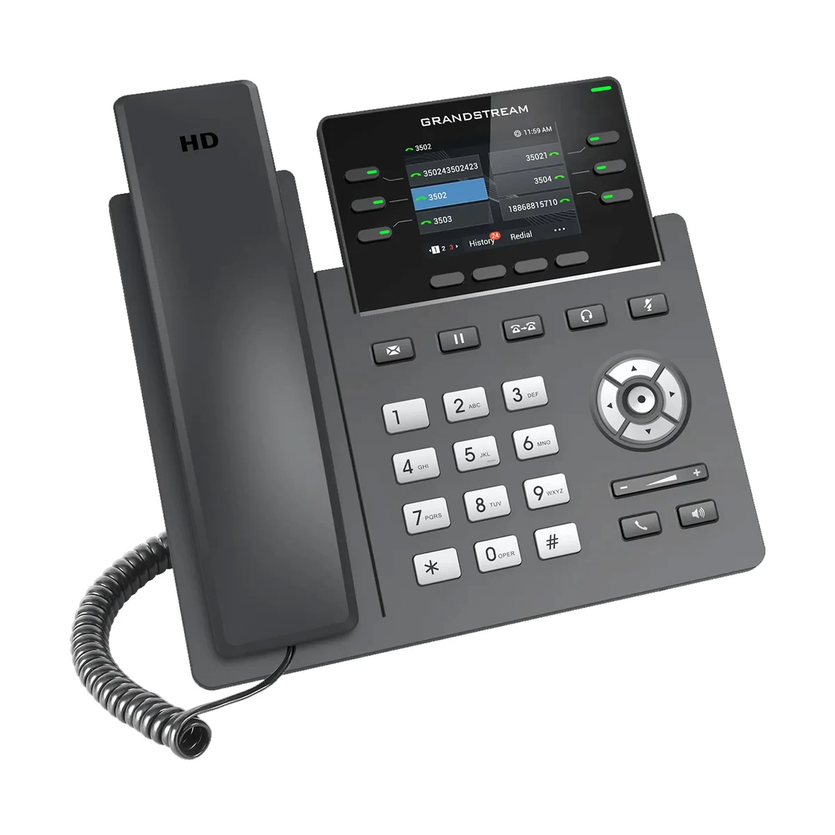 Grandstream GRP2613 3-Line Gigabit IP Phone with Adapter