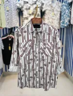 Men's Pure Cotton Double Pocket Summer Shirt, Cup Buttons