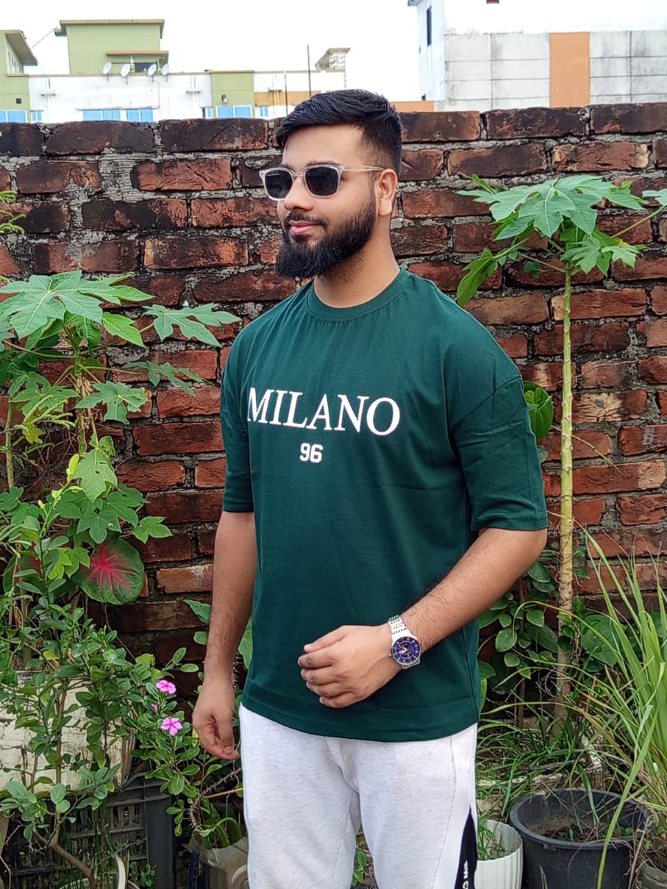ছেলেদের Milano ড্রপ শোল্ডার টি-শার্ট – সবুজ